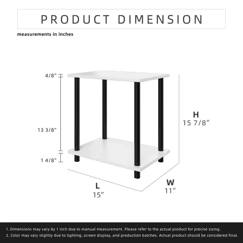 Scaffale domestico in legno a 2 ripiani Homez (38 cm L x 40,3 cm A x 28 cm P)