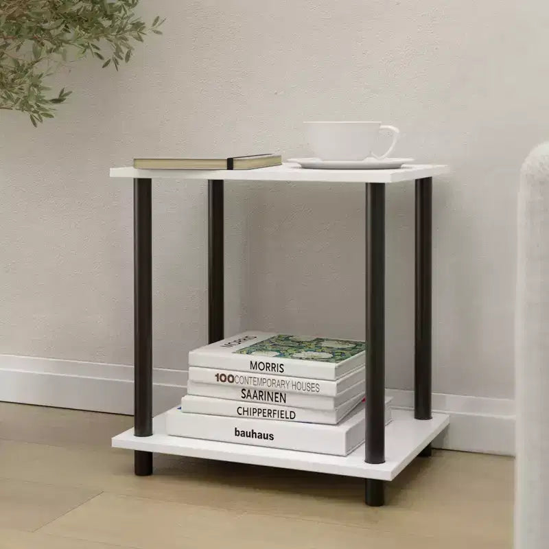 Scaffale domestico in legno a 2 ripiani Homez (38 cm L x 40,3 cm A x 28 cm P)
