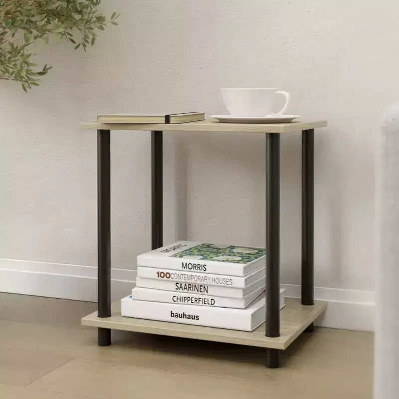 Scaffale domestico in legno a 2 ripiani Homez (38 cm L x 40,3 cm A x 28 cm P)