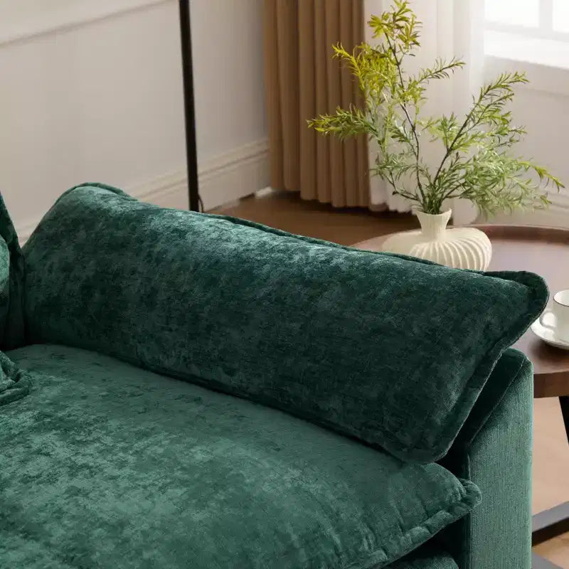 CLIHOME Cloud Sofa - Poltrona singola, divano componibile moderno, comodo cuscino imbottito a doppio strato, tessuto ciniglia traspirante