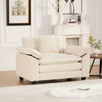 CLIHOME Cloud Sofa - Poltrona singola, divano componibile moderno, comodo cuscino imbottito a doppio strato, tessuto ciniglia traspirante