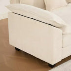 CLIHOME Cloud Sofa - Poltrona singola, divano componibile moderno, comodo cuscino imbottito a doppio strato, tessuto ciniglia traspirante