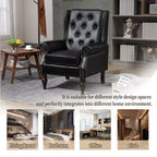 CLIHOME Poltrona con struttura in legno, poltrona moderna con robuste gambe in legno