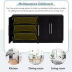 Credenza a buffet, mobile consolle moderno, mobile a pavimento in legno con 4 ante, credenza a buffet in legno