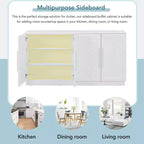 Credenza a buffet, mobile consolle moderno, mobile a pavimento in legno con 4 ante, credenza a buffet in legno