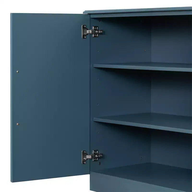 Credenza a buffet, mobile consolle moderno, mobile a pavimento in legno con 4 ante, credenza a buffet in legno