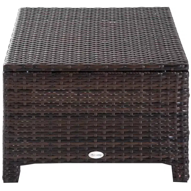 20 Pouf da esterno in vimini, in rattan PE, poggiapiedi, seduta aggiuntiva, tavolino con morbido cuscino