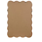 PexFix 24 x 36 Specchio decorativo rettangolare ondulato con cornice in legno massello, specchio da parete moderno stile Farmhouse per camera da letto, bagno, soggiorno, ingresso, legno naturale