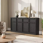 Grande armadietto da caffè da 158,5 cm con contenitore, credenza buffet con 4 cassetti e 4 ante, tavolo buffet moderno per cucina