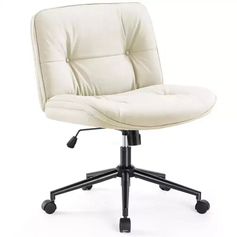 Sedia da scrivania moderna Okak, comoda, con seduta extra-large, sedia per computer senza braccioli con altezza regolabile, sedia da ufficio per casa e ufficio