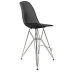 LeisureMod Cresco Sgabello da Bar Moderno in Acrilico con Telaio e Poggiapiedi in Acciaio Leggero, Sgabello da Bancone per Isola della Cucina, Mobile Bar o Zona Pranzo, Set da 2