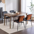 Sedie da pranzo imbottite GDFStudio Sera Mid-Century Modern (set da 2)