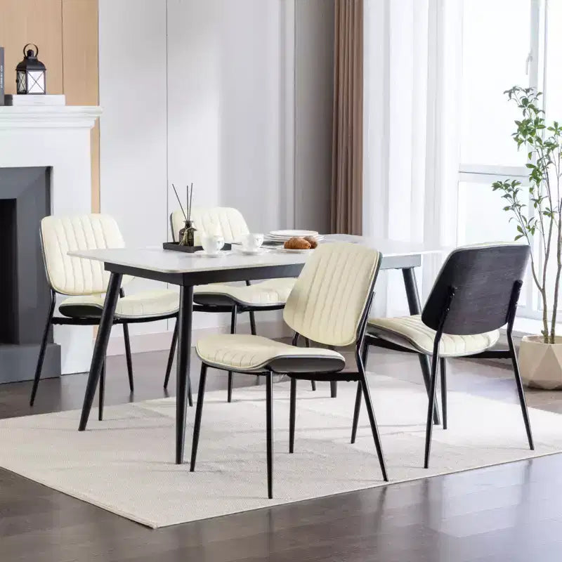 Sedie da pranzo imbottite GDFStudio Sera Mid-Century Modern (set da 2)