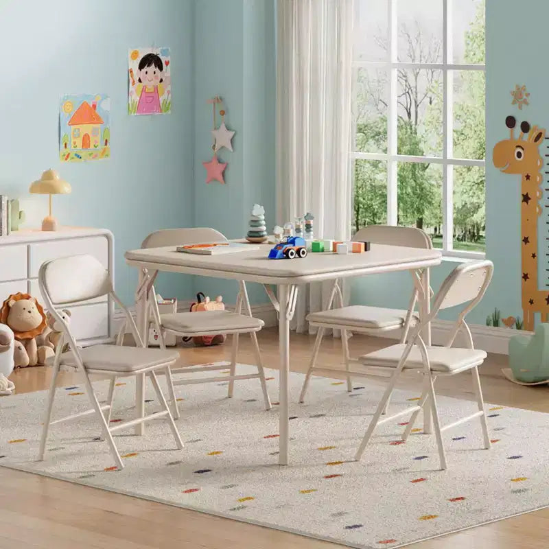 GustoWave Set Tavolo e Sedie Pieghevoli per Bambini, Set Tavolo e Sedie per Attività per Bambini e Bambine