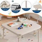 GustoWave Set Tavolo e Sedie Pieghevoli per Bambini, Set Tavolo e Sedie per Attività per Bambini e Bambine