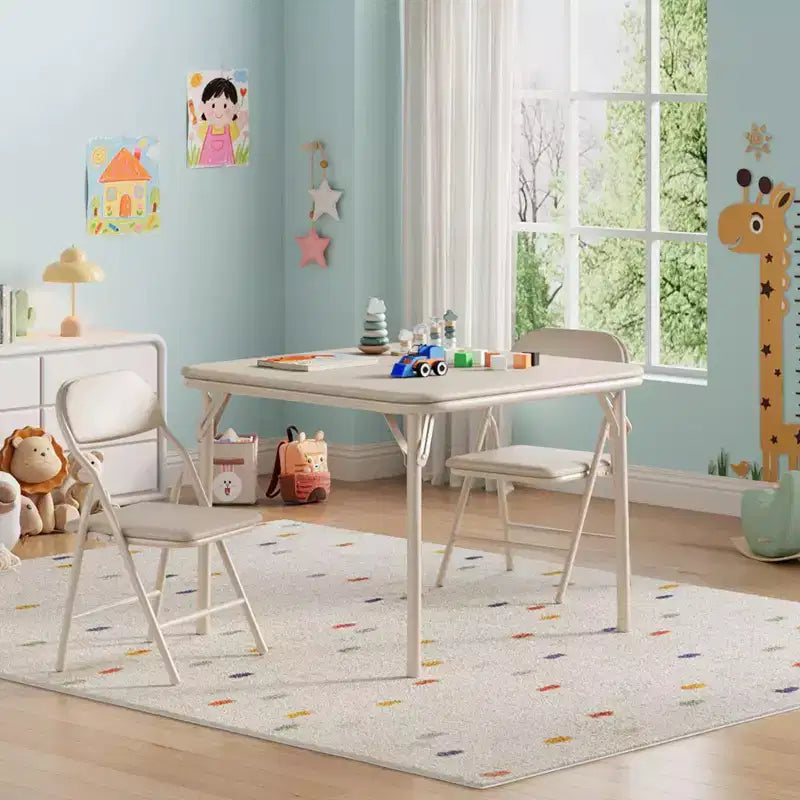 GustoWave Set Tavolo e Sedie Pieghevoli per Bambini, Set Tavolo e Sedie per Attività per Bambini e Bambine