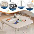 GustoWave Set Tavolo e Sedie Pieghevoli per Bambini, Set Tavolo e Sedie per Attività per Bambini e Bambine