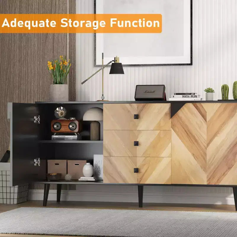 Mobile buffet in legno con finitura contenitore, mobiletto indipendente, per sala da pranzo, ingresso,
