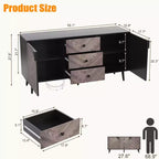 Mobile buffet in legno con finitura contenitore, mobiletto indipendente, per sala da pranzo, ingresso,