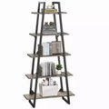 5-Tier A-Shaped Bookshelf, A-Shaped Bookcase Industrial Ladder Shelf Open Display Shelves with Metal Frame, Plant Stand Shelf Living Room, Office