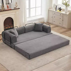 Divano Letto Convertibile 78,7", Divano Letto Pieghevole 4-in-1 in Velluto a Coste con Telaio a Forma Fissa e Cuscino, Divanetto per Soggiorno