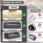 Divano Letto Convertibile 78,7", Divano Letto Pieghevole 4-in-1 in Velluto a Coste con Telaio a Forma Fissa e Cuscino, Divanetto per Soggiorno