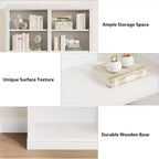Libreria Acekool 189 cm di altezza, a 6 ripiani doppia larghezza con 12 scomparti, portaoggetti extra large per soggiorno, ufficio, biblioteca, 117 cm L x 31.5 cm P