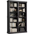Libreria Acekool 189 cm di altezza, a 6 ripiani doppia larghezza con 12 scomparti, portaoggetti extra large per soggiorno, ufficio, biblioteca, 117 cm L x 31.5 cm P