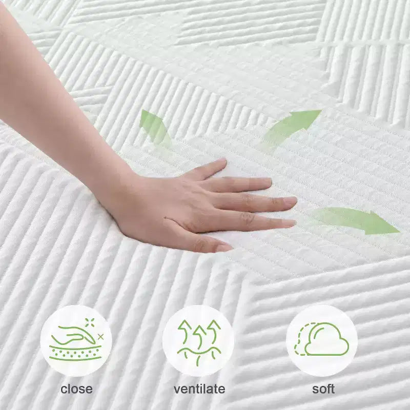 Materasso in memory foam da 30 cm in scatola, morbido e traspirante, sensazione soffice