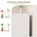 Comodino in Rattan a 7 Cassetti, 140cm Largo, Bianco 7 Cassetti con Maniglie in Metallo e Base Robusta in Legno per Camera da Letto, Soggiorno, Cameretta, Armadio