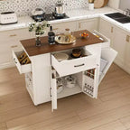 Okak Carrello da Cucina Rustico Mobile con Ruote e Presa Elettrica, Tavolo da Bar con Piano in Legno, Armadietto Contenitore per Cucina, Sala da Pranzo
