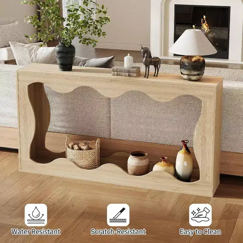 Console da tavolo lunga 63 pollici per fattoria, tavolo stretto da divano per ingresso, tavolo d'appoggio industriale, tavolo da ingresso, per corridoio, atrio, soggiorno