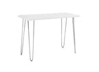 Scrivania moderna GDFStudio Ralph in legno con gambe a forcina cromate