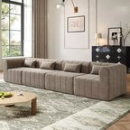 Divano sezionale modulare Christopher Knight Home Ahearn 4 pezzi da 145,5 completamente compresso