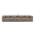 Divano sezionale modulare Christopher Knight Home Ahearn 4 pezzi da 145,5 completamente compresso