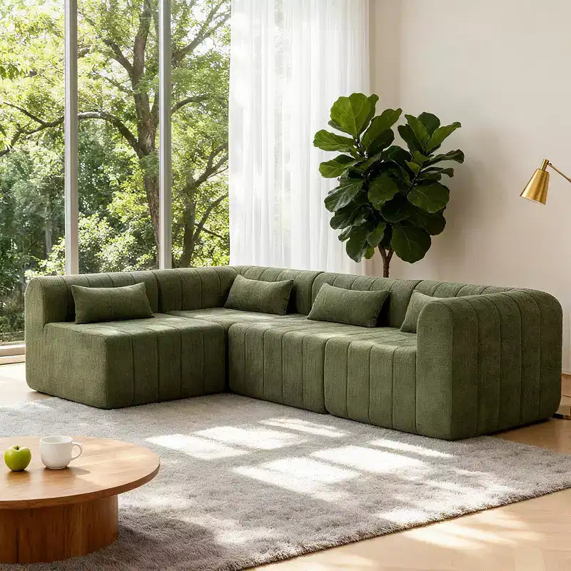 Divano sezionale modulare Christopher Knight Home Ahearn 4 pezzi da 145,5 completamente compresso