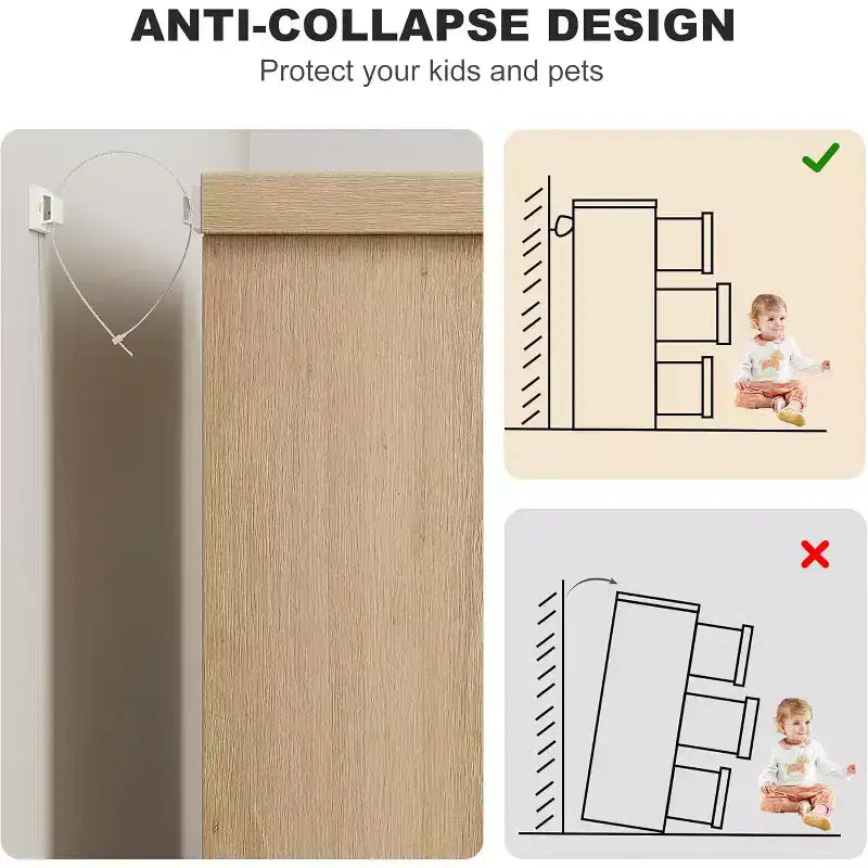 Cassettiera a 6 cassetti, organizer moderno naturale con maniglie integrate per la camera da letto