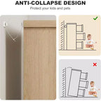 Cassettiera a 6 cassetti, organizer moderno naturale con maniglie integrate per la camera da letto
