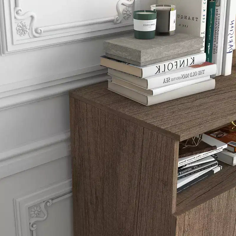 Madia/Buffet indipendente in legno moderno con ripiani regolabili per cucina, sala da pranzo, soggiorno.