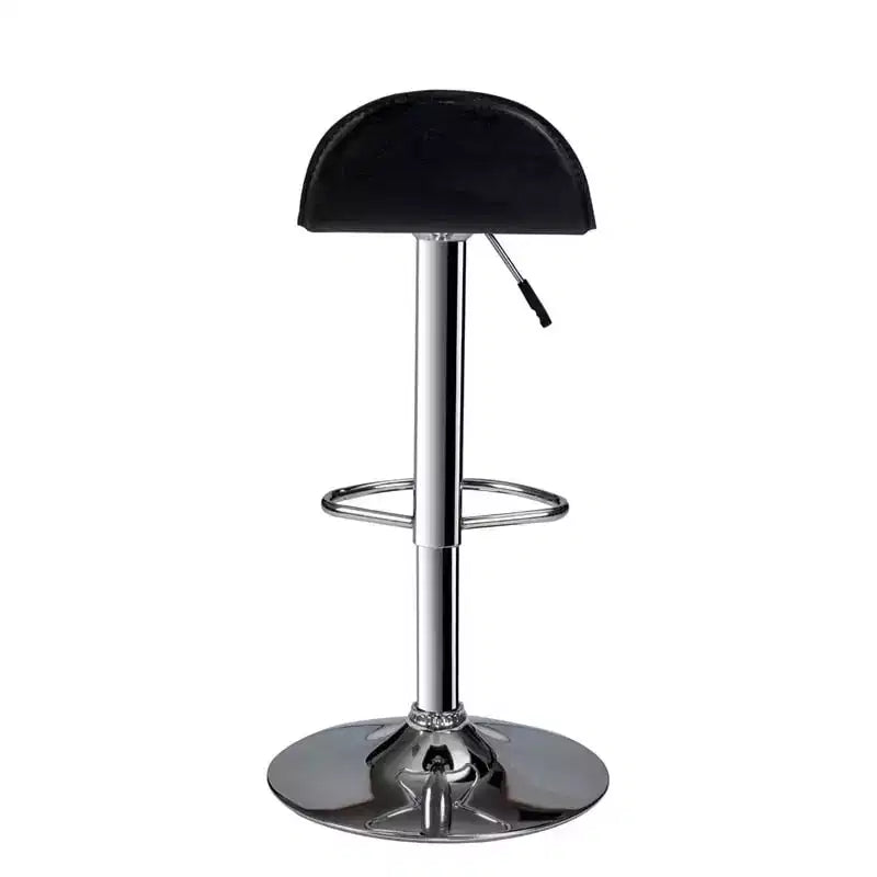 HomeStock Set di 2 sgabelli da bar regolabili in altezza da 35" in similpelle nera