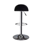 HomeStock Set di 2 sgabelli da bar regolabili in altezza da 35" in similpelle nera