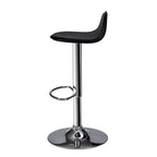 HomeStock Set di 2 sgabelli da bar regolabili in altezza da 35" in similpelle nera