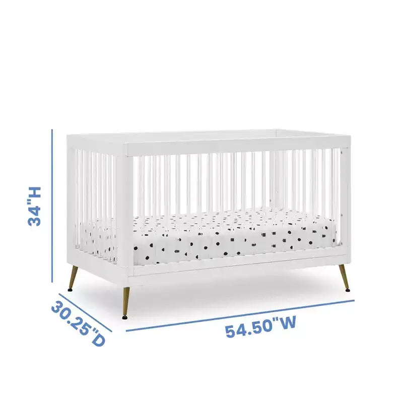 Culla convertibile 4-in-1 Delta Children Sloane con sponda per lettino per bambini