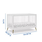 Culla convertibile 4-in-1 Delta Children Sloane con sponda per lettino per bambini