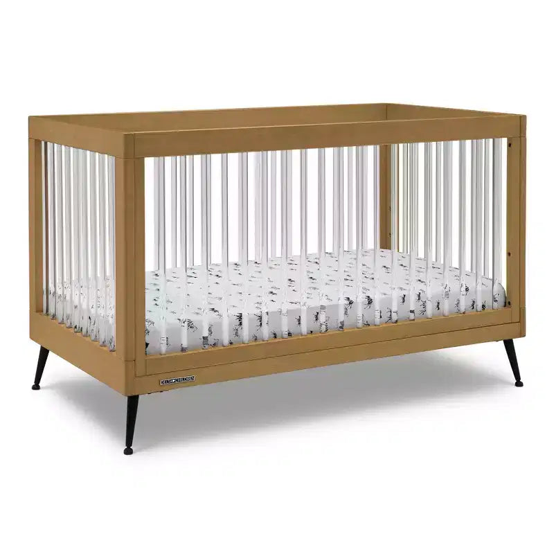 Culla convertibile 4-in-1 Delta Children Sloane con sponda per lettino per bambini