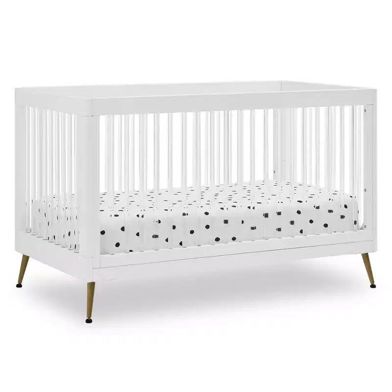 Culla convertibile 4-in-1 Delta Children Sloane con sponda per lettino per bambini
