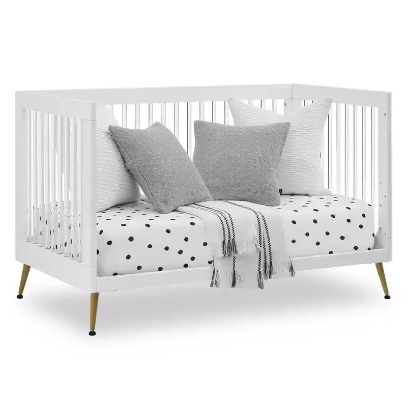 Culla convertibile 4-in-1 Delta Children Sloane con sponda per lettino per bambini
