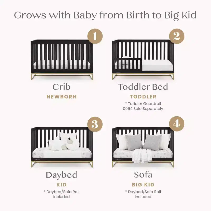 Delta Children Lettino Jade 4-in-1 trasformabile in Divano Letto