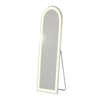HomeRoots 60 Clear Arch Lighted Freestanding and Wall Mount Frameless Full Length Mirror