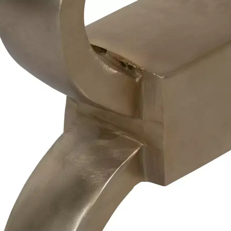 Tavolino d'appoggio Modern Accent con piano in marmo bianco e base scultorea in metallo - Tavolino rotondo contemporaneo per qualsiasi arredamento - 24, bianco e oro